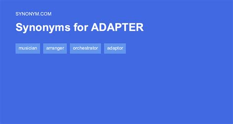 ᐅ Adapter Synonym 